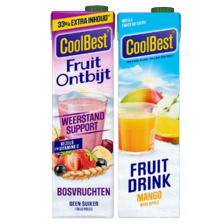 Coolbest fruitdrink of fruitontbijt